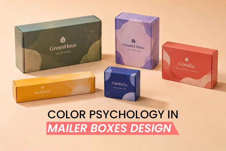 different color mailer boxes